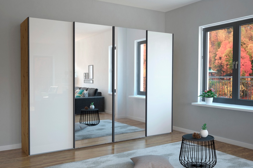 WIEMANN Schwebetürenschrank »Monaco«, hochwertige Glas- und Spiegelfront