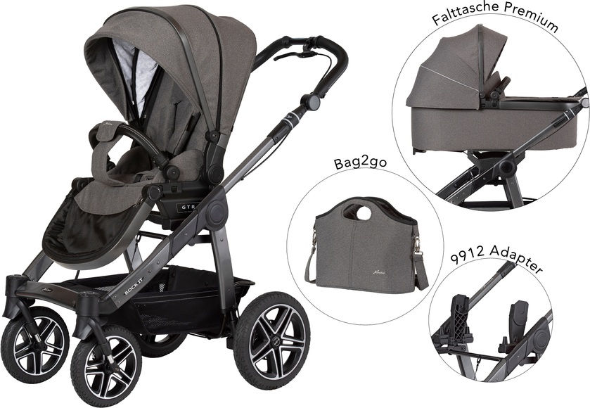 Hartan Kombi-Kinderwagen »Rock It GTR - Casual Collection«, 22 kg, Made in Germany