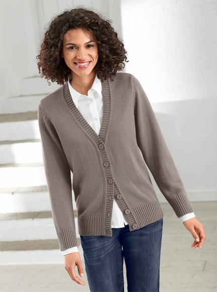 Casual Looks Strickjacke in »fully fashioned«-Verarbeitung