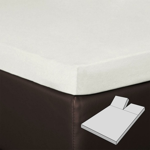 BETTWARENSHOP Spannbettlaken »Multi-Stretch Split-Topper«, (1 St.), für Matratzentopper mit Einschnitt