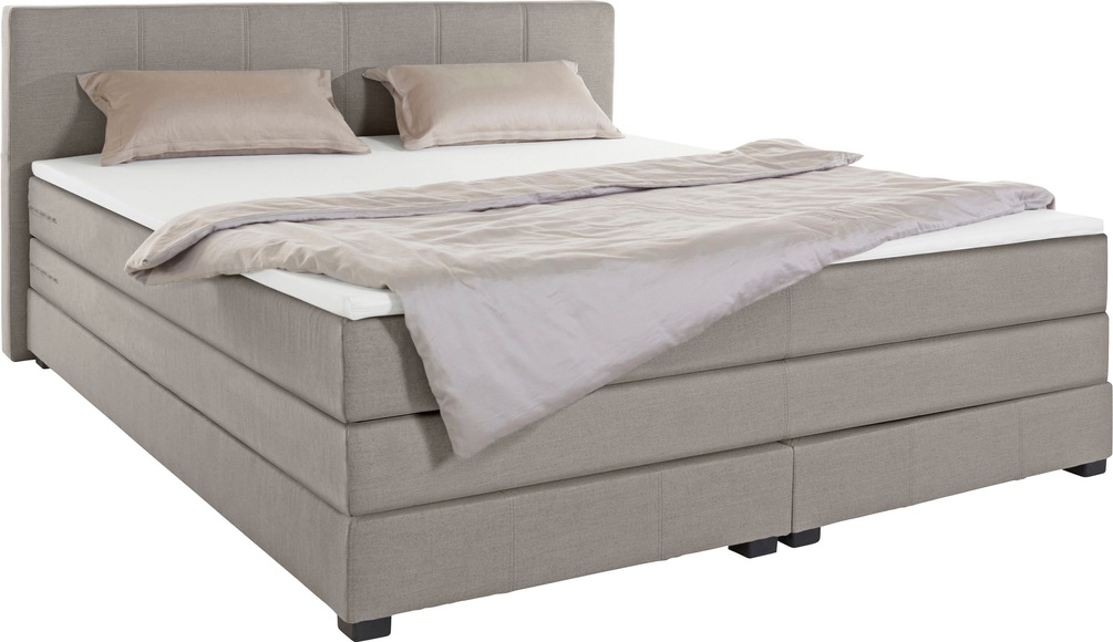GOODproduct Boxspringbett »Peetu«, Taschenfederkern-Matratze, in 4 Breiten und 4 Farben, incl. Topper