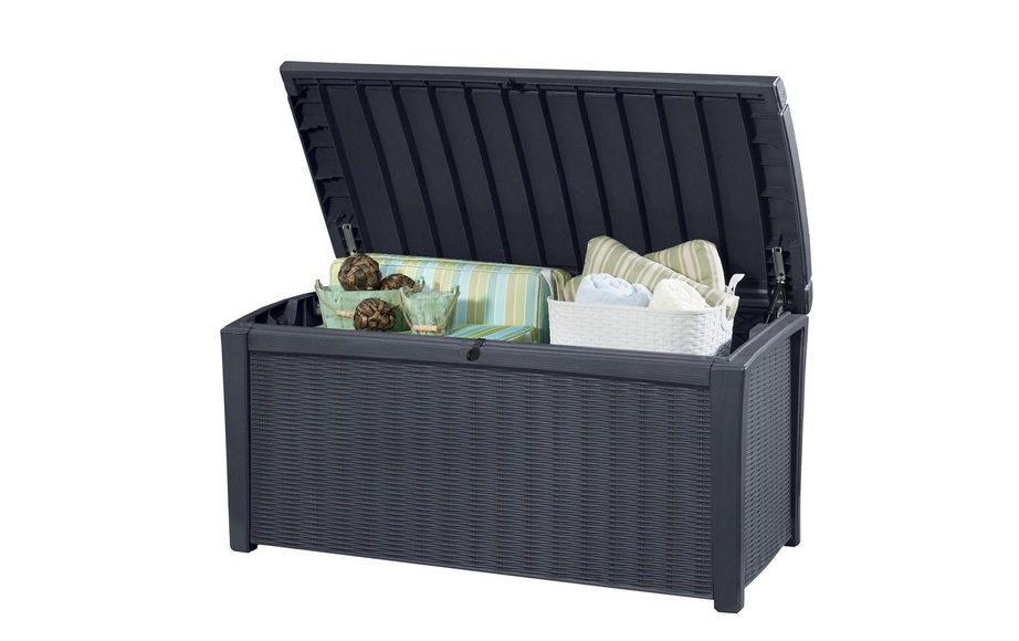 Rattan-Kissenbox wetterfest Keter Borneo anthrazit