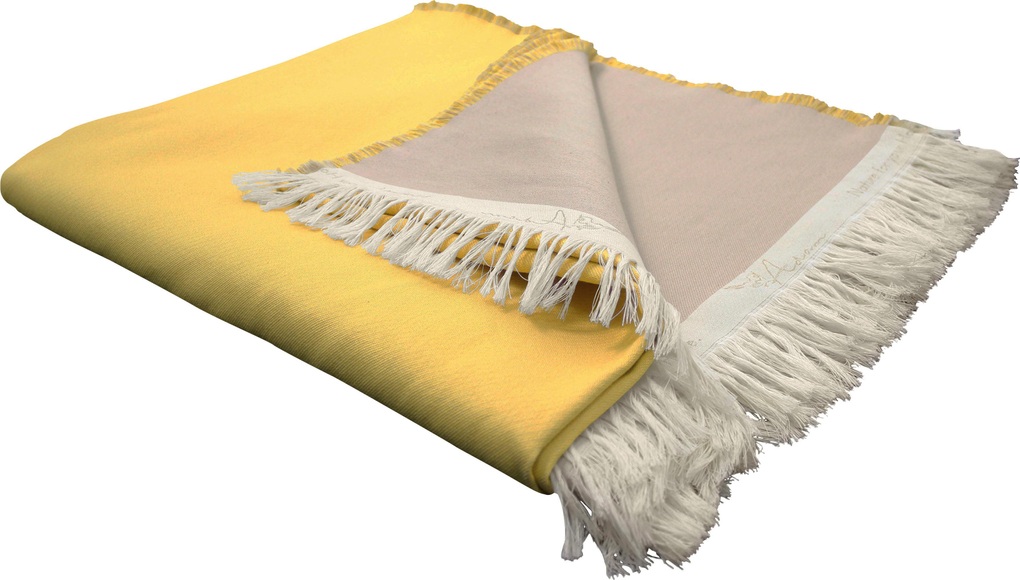 Adam Elements - ADAM - Tagesdecke Uni Collection, 145 x 200 cm, Gelb / Beige