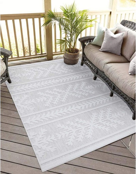 Carpet City Teppich »Santorini«, rechteckig, 5 mm Höhe, 3D-Effekt, für Wohnzimmer, Flur, Küche, Wintergarten, Balkon, Wetterfest & UV-beständig