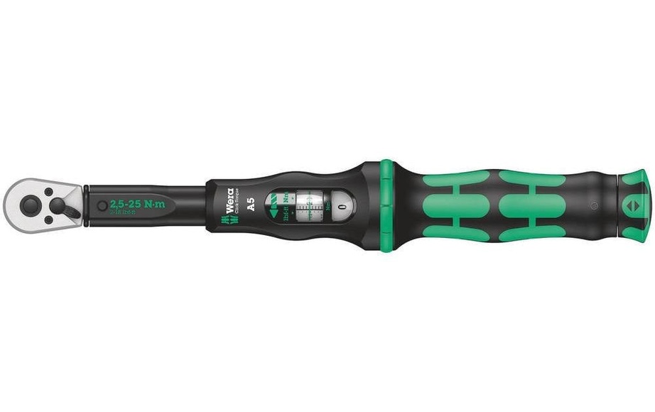 Wera Click-Torque A 5 05075604001 Drehmomentschlüssel mit Umschaltknarre 1/4 (6.3 mm) 2.5 - 25 Nm