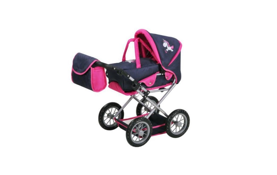 knorr® toys Puppenwagen Ruby - Uma das Einhorn, blau - bunt