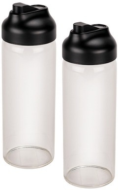 WENKO Ölspender »Flip«, (Set, 2 tlg.), 0,45 L, 2-er Set, mit Auto Flip für autom. Verschluss, für Öl + Essig
