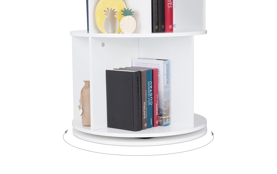 relaxdays Bücherregal »Bücherregal 138 x 50 cm, Weiss«