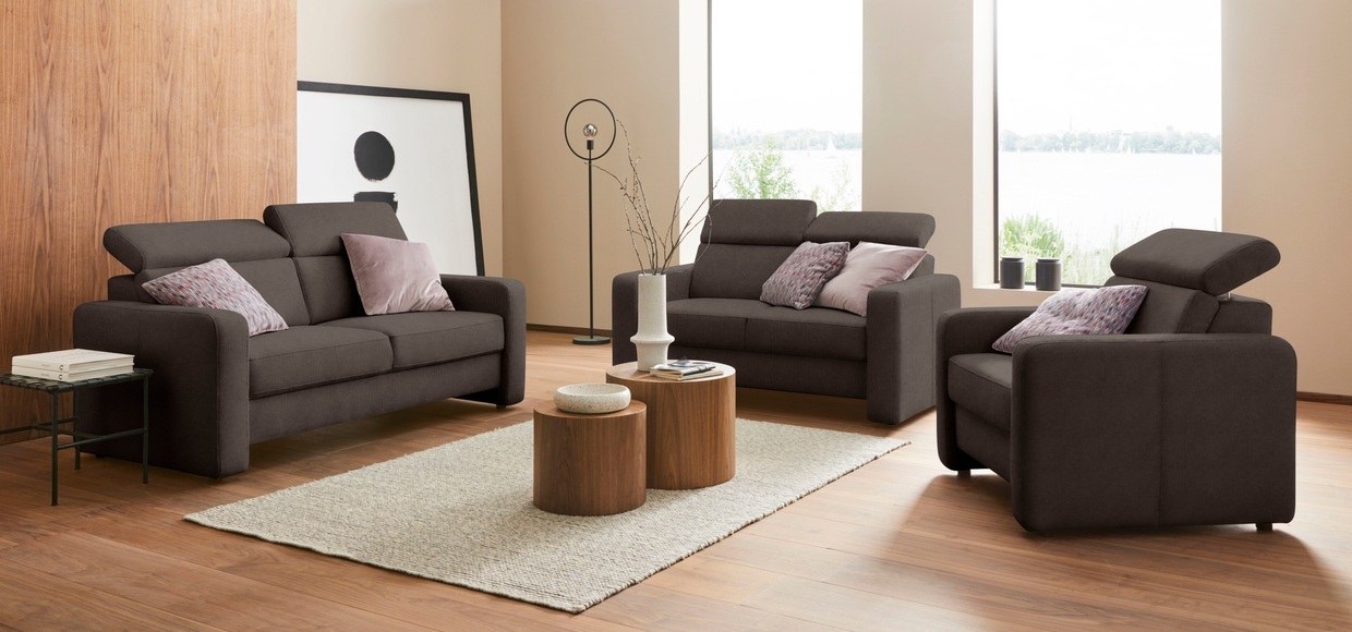 sit&more 2,5-Sitzer »Bologna«, inklusive Kopfteilverstellung und Federkern