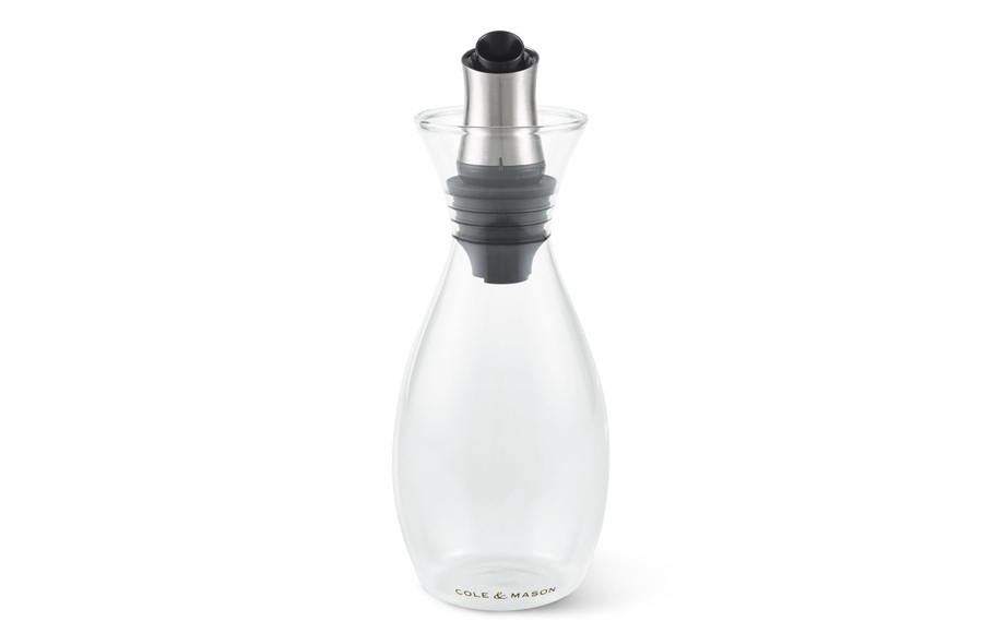 Cole & Mason H103029 - Öl- und Essig Ausgießer (Edelstahl/Schwarz/Transparent)