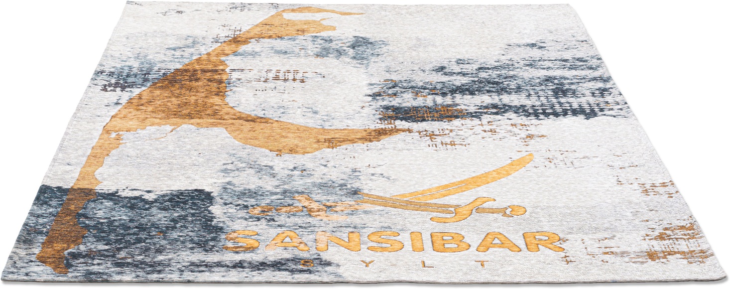Sansibar Teppich »Keitum 012«, rechteckig, 3 mm Höhe, Flachgewebe Teppich Keitum