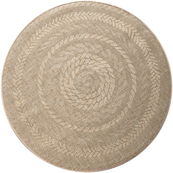 Paco Home Teppich »Malmedy 490«, rund, 4 mm Höhe, Flachgewebe, melierte Sisal-Optik, In- und Outdoor geeignet, Wohnzimmer