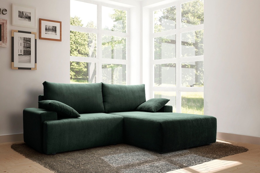 exxpo - sofa fashion Ecksofa, mit Federkern, inklusive Bettfunktion und Bettkasten in verschiedenen Cord-Farben