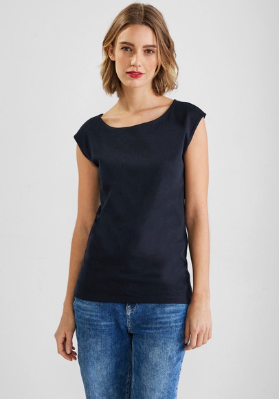 STREET ONE Shirttop »Style Ada«, in modischer Unifarbe