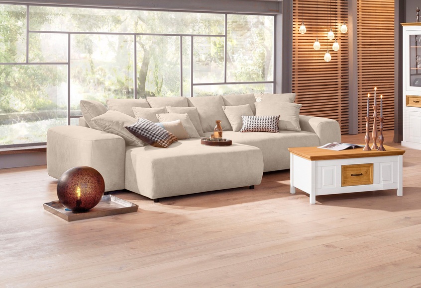 Home affaire Ecksofa, mit Boxspringfederung, wahlweise mit Bettfunktion