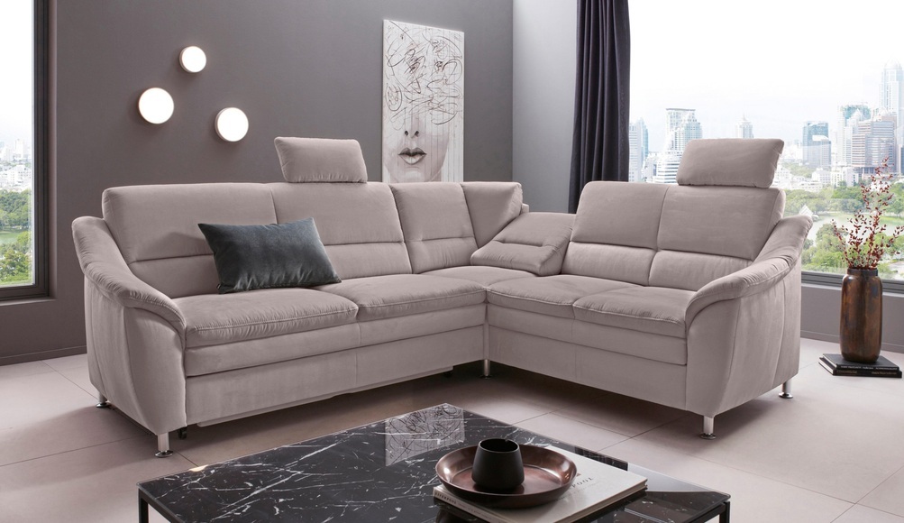Places of Style Ecksofa »Cardoso«, Federkern, wahlweise mit Bett, Schubkasten, teilweise Relaxfunktion