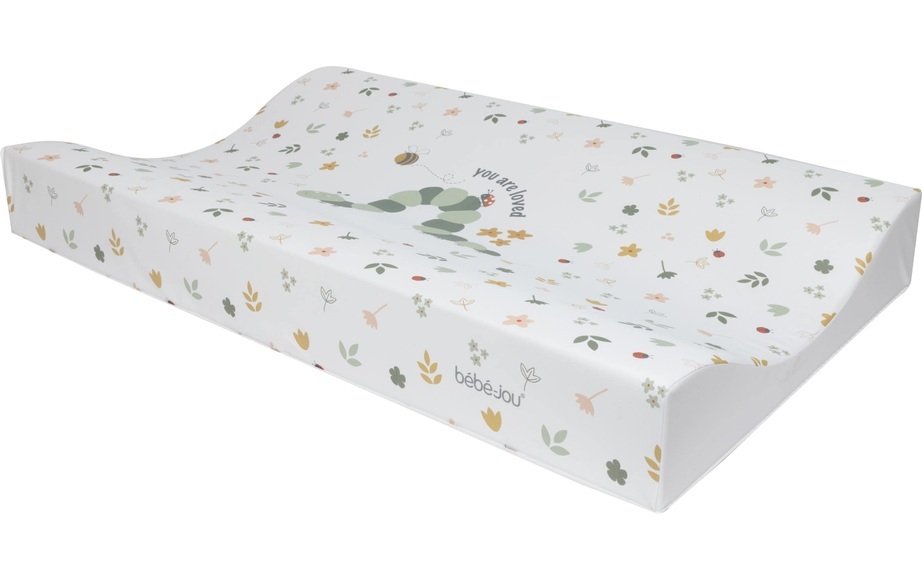 Bebe Jou Wickelauflage 72/44/9 cm , 680021 , Gelb, Grün, Weiss , Kunststoff , 44x9 cm , schadstoffgeprüft, abwischbar , 008296019301