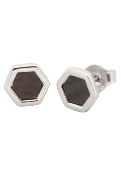 Firetti Paar Ohrstecker »Geometrische Form, Sechseck, glänzend, massiv«