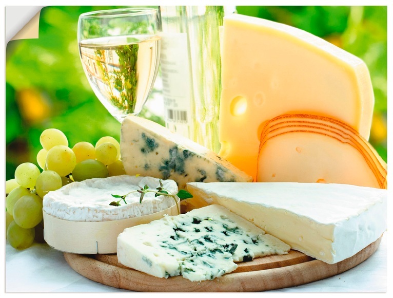 Artland Wandbild »Käse & Wein«