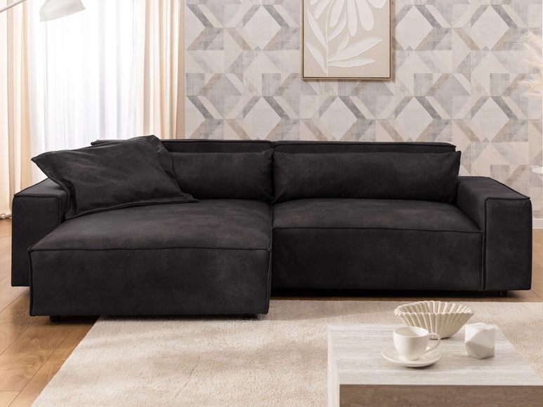 GOODproduct Ecksofa »KINLEE Design-Sofa mit Recamiere rechts/links, Masse B/T/H 251/144/70cm« L-Form mit Wellenunterfederung, ohne Bettfunktion, modern und beguem