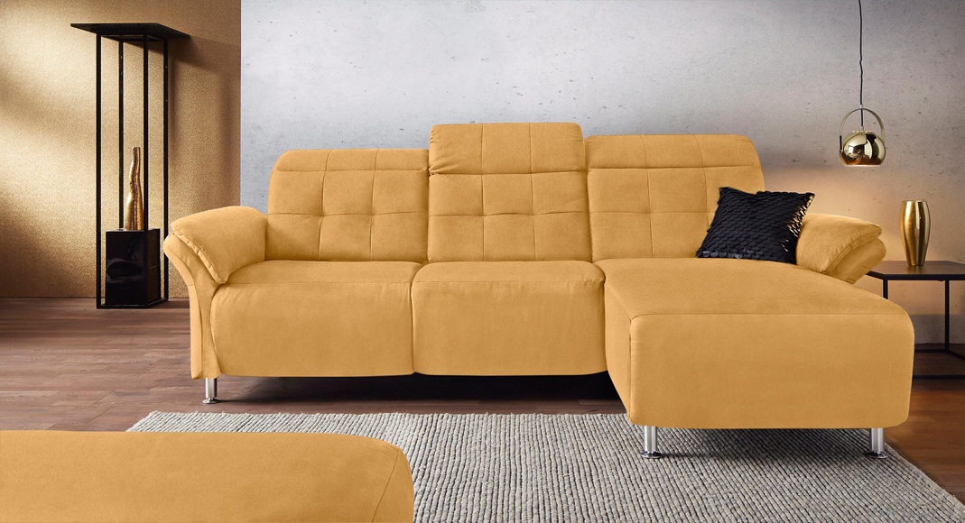 Places of Style Ecksofa »Manhattan«, 2 Sitze mit elektrischer Relaxfunktion, verstellbare Armlehnen