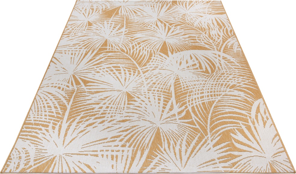 NORTHRUGS Outdoorteppich »Lagosi«, rechteckig, 3 mm Höhe, In-und Outdoor geeignet, Florales Design, ?Wohnzimmer, Balkon, Terrasse, Garten, Robust, Pflegeleicht, Flachgewebe