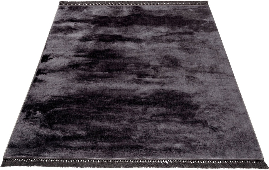 Sehrazat Hochflor-Teppich »Soft mit Fransen«, rechteckig, Kunstfell, waschbar, kuschelweich, rutschhemmender Rücken