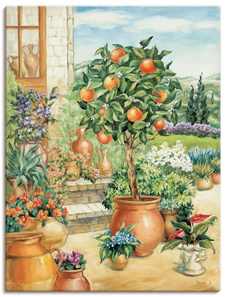 Artland Wandbild »Orangenbaum im Garten«