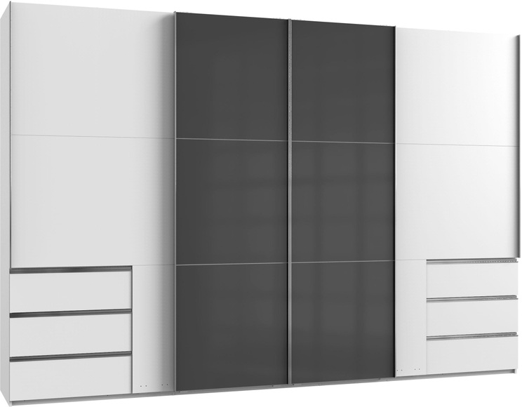 Fresh To Go Schwebetürenschrank »Level«, mit Glastüren und Synchronöffnung