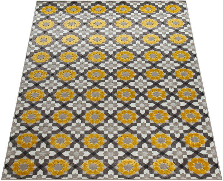 Paco Home Teppich »Charleroi 492«, rechteckig, 3 mm Höhe, 3D-Design, Motiv Blüten, In- und Outdoor geeignet, ideal im Wohnzimmer & Schlafzimmer