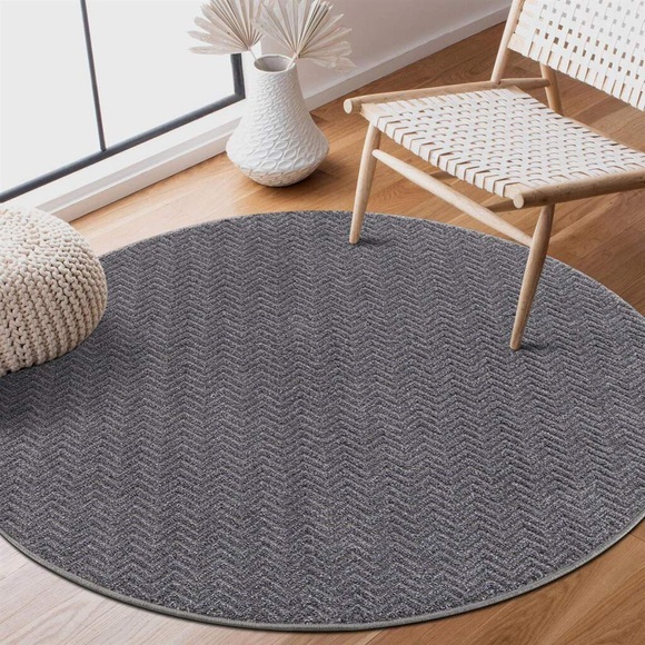 Carpet City Teppich »Fancy«, rund, 12 mm Höhe, Kurzflor, Einfarbig, 3D-Optik, Wohnzimmer