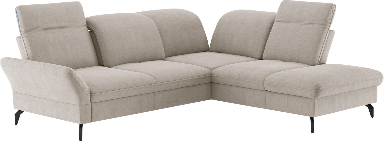 sit&more Ecksofa »Leandro L-Form«, Wahlweise mit Bett-, Kopfteil - und Armlehnfunktion, sowie Stauraum