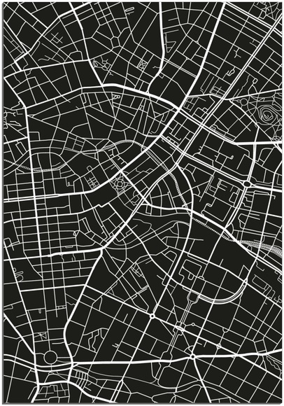 MySpotti Alu-Dibond-Druck »Artfix Streets of Berlin«, Städte, inkl. 3D-Magic Befestigungsset
