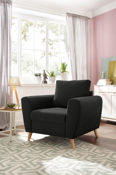 Home affaire Sessel »Penelope«, mit feiner Steppung im Sitzbereich, skandinavisches Design
