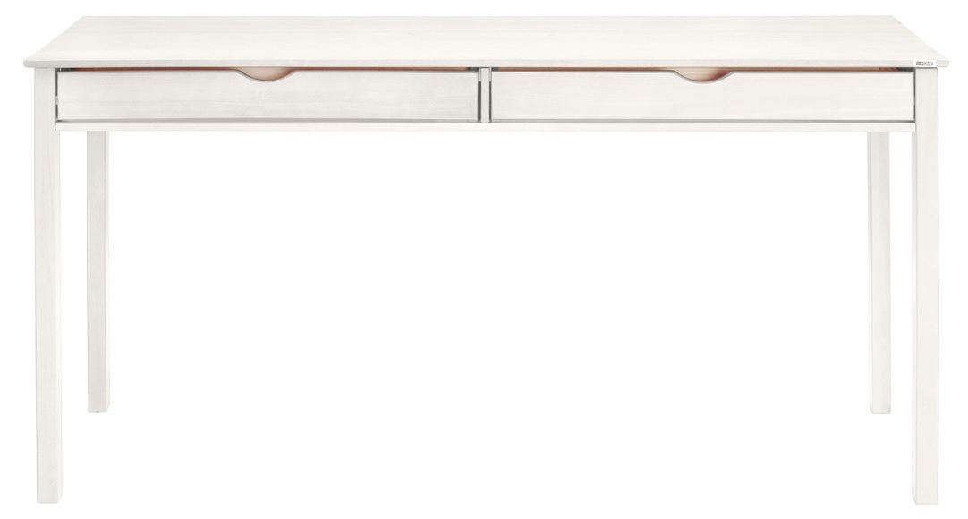 my home Schreibtisch »Gava«, (1 St.), Schreibtisch aus schönem massivem Kiefernholz, mit 2 Schubladen und eingefräste Griffmulden, in verschiedenen Farbvarianten enthältlich, Höhe 80 cm