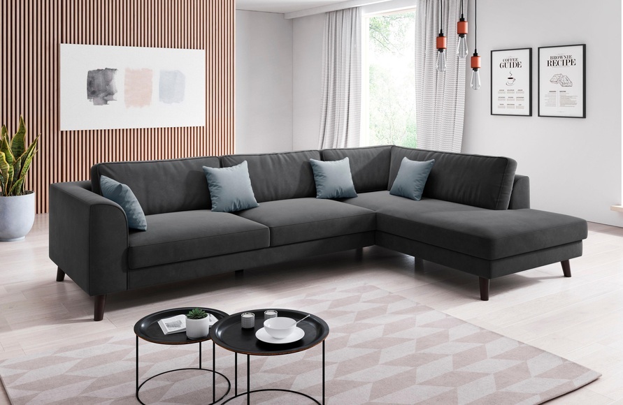 INOSIGN Ecksofa »Laurentia«, mit 4 Zierkissen, Ottomane links oder rechts bestellbar