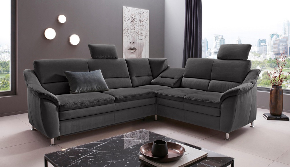 Places of Style Ecksofa »Cardoso«, Federkern, wahlweise mit Bett, Schubkasten, teilweise Relaxfunktion