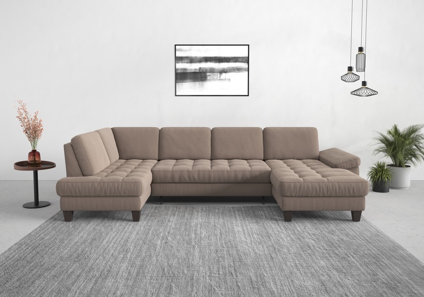 sit&more Wohnlandschaft, wahlweise mit Bettfunktion, Bettkasten, Sitztiefenverstellung