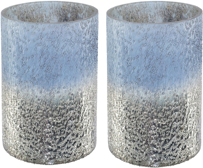 Creativ home Windlicht, (Set, 2 St.), aus Glas, Höhe ca. 15 cm