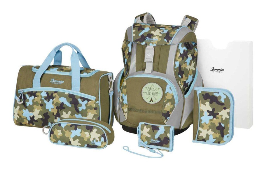 Samsonite Sammies Ergofit Set 2.0 - Adventure Camo - Schulranzen-Set (Mehrfarbig)