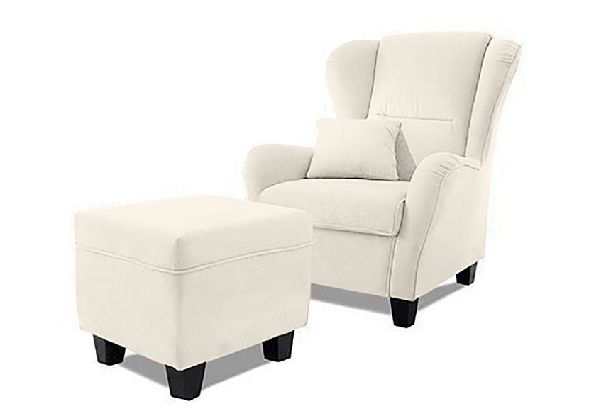 Home affaire Sessel »Oliver«, (2 St.), inklusive Hocker, Microfaser