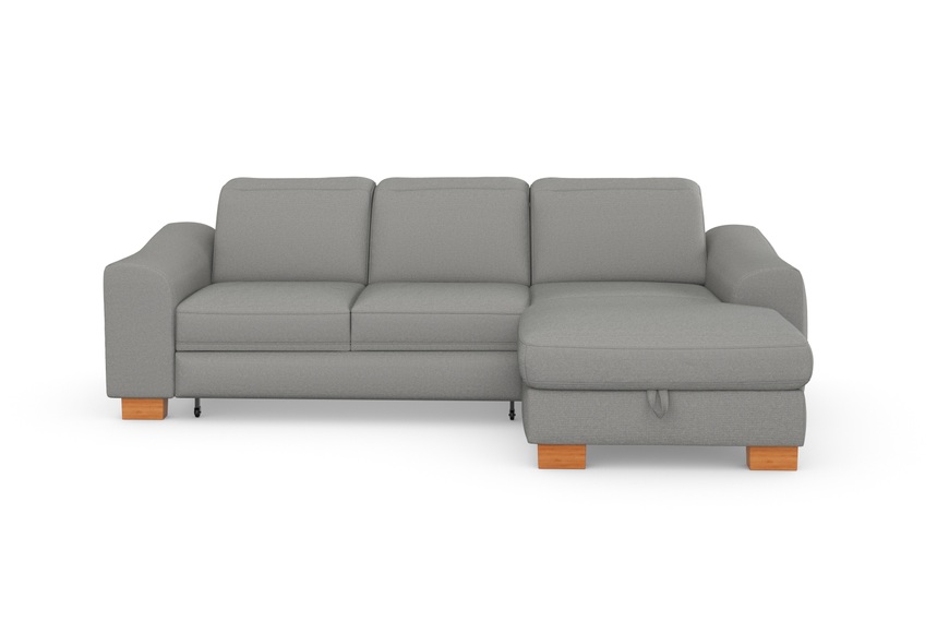 sit&more Ecksofa »Durness«, mit Federkern und hochwertigen Massivholzfüssen, wahlweise mit Kopfteilverstellung, Bettfunktion und Bettkasten oder mit Bettfunktion und Bettkasten