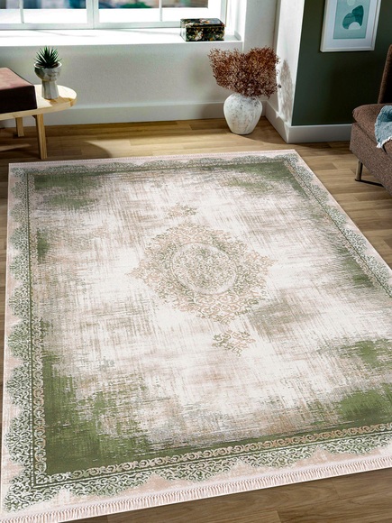 merinos Teppich »Rodin 19770«, rechteckig, Vintage, Orient, Kurzflor mit Fransen