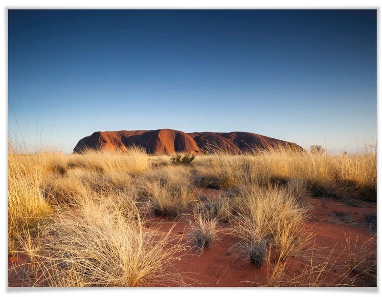 Wall-Art Poster »Ayers Rock Sonnenuntergang«, Australien, (1 St.), Poster, Wandbild, Bild, Wandposter