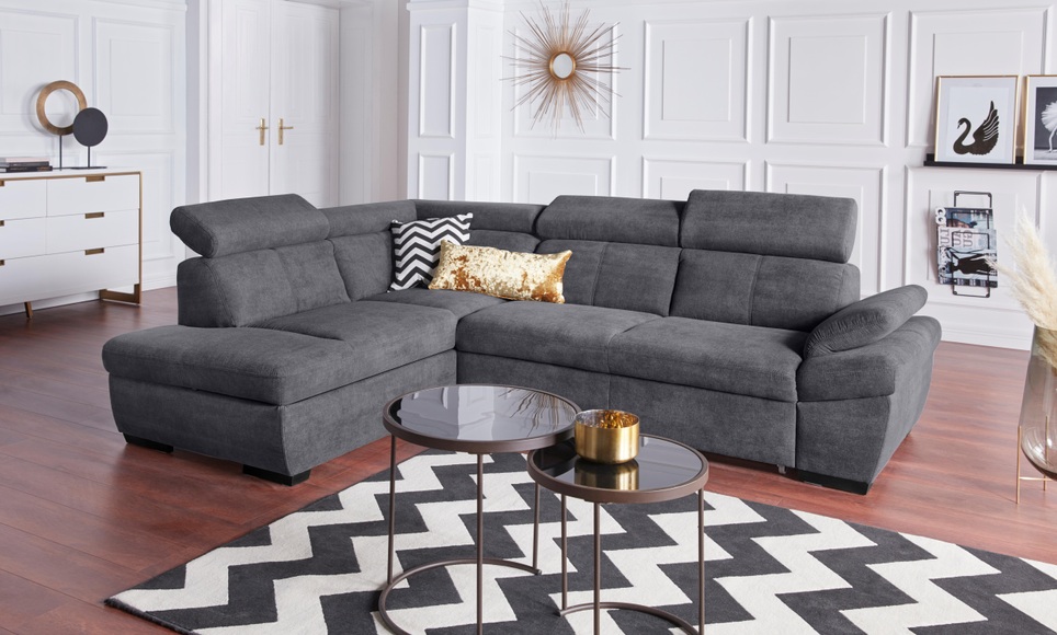 exxpo - sofa fashion Ecksofa, inklusive Kopfteil- und Armteilverstellung, wahlweise mit Bettfunktion