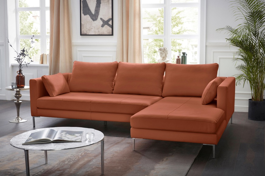 Alte Gerberei Ecksofa »Marinus«, mit schmalen Lehnen, inklusive Rückenkissen & Armlehnkissen