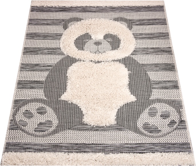 Zala Living Kinderteppich »Teddy Bear Charles«, rechteckig, 35 mm Höhe, Tiermotiv, Kurzflor, Hoch-Tief Struktur, Kinderzimmer, Strapazierfähig, Pflegeleicht, Robust, Panda