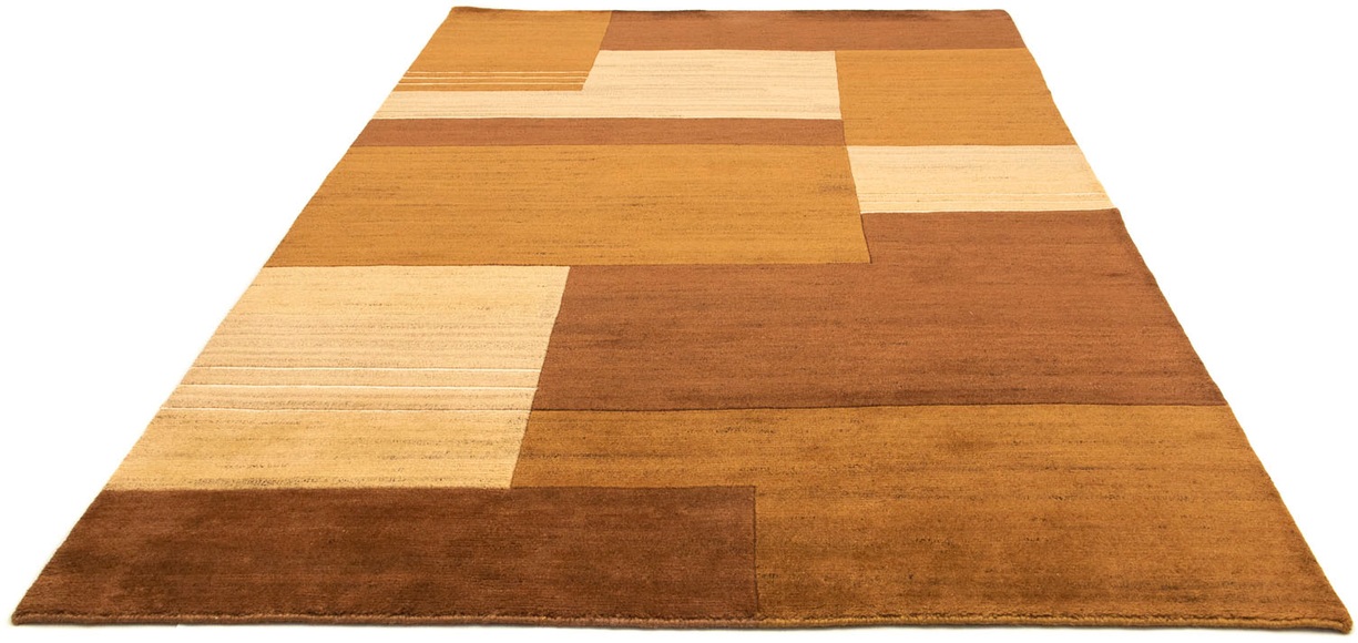 morgenland Wollteppich »Nepal Teppich handgeknüpft braun«, rechteckig, 18 mm Höhe