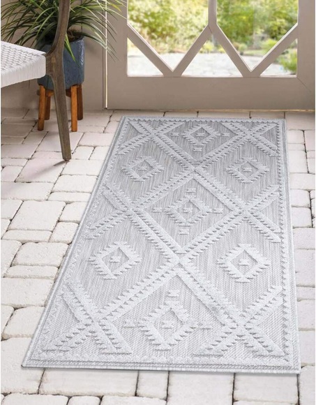 Carpet City Teppich »Santorini«, rechteckig, 5 mm Höhe, 3D-Effekt, für Wohnzimmer, Flur, Küche, Wintergarten, Balkon, Wetterfest & UV-beständig