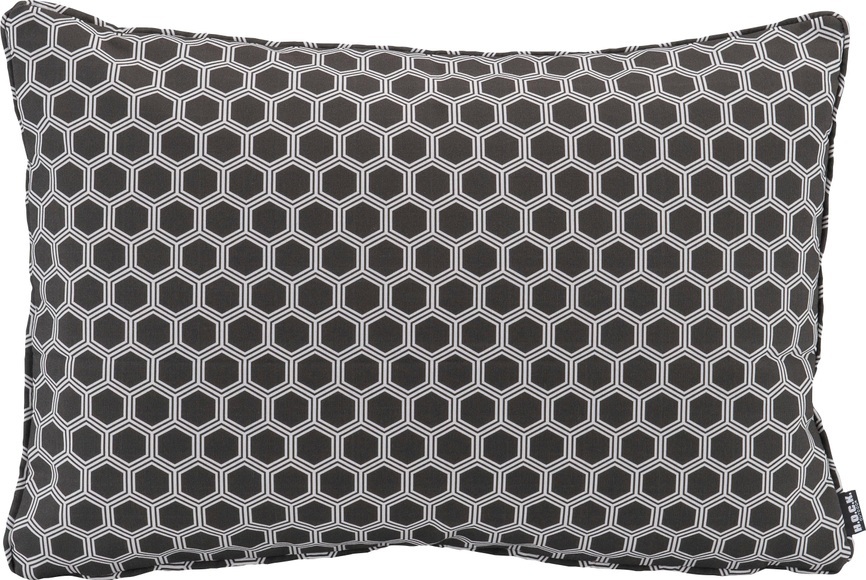 H.O.C.K - Kissen OUTDOOR-GEOMY - Polyacryl - schwarz - 60/40 cm